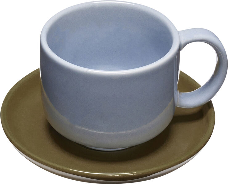 Hübsch Amare Kop/underkop Lyseblå/Olivengrøn sæt af 2 Light blue,olive