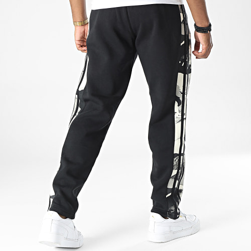 Pantalon Jogging A Bandes Camo HK2808 Noir