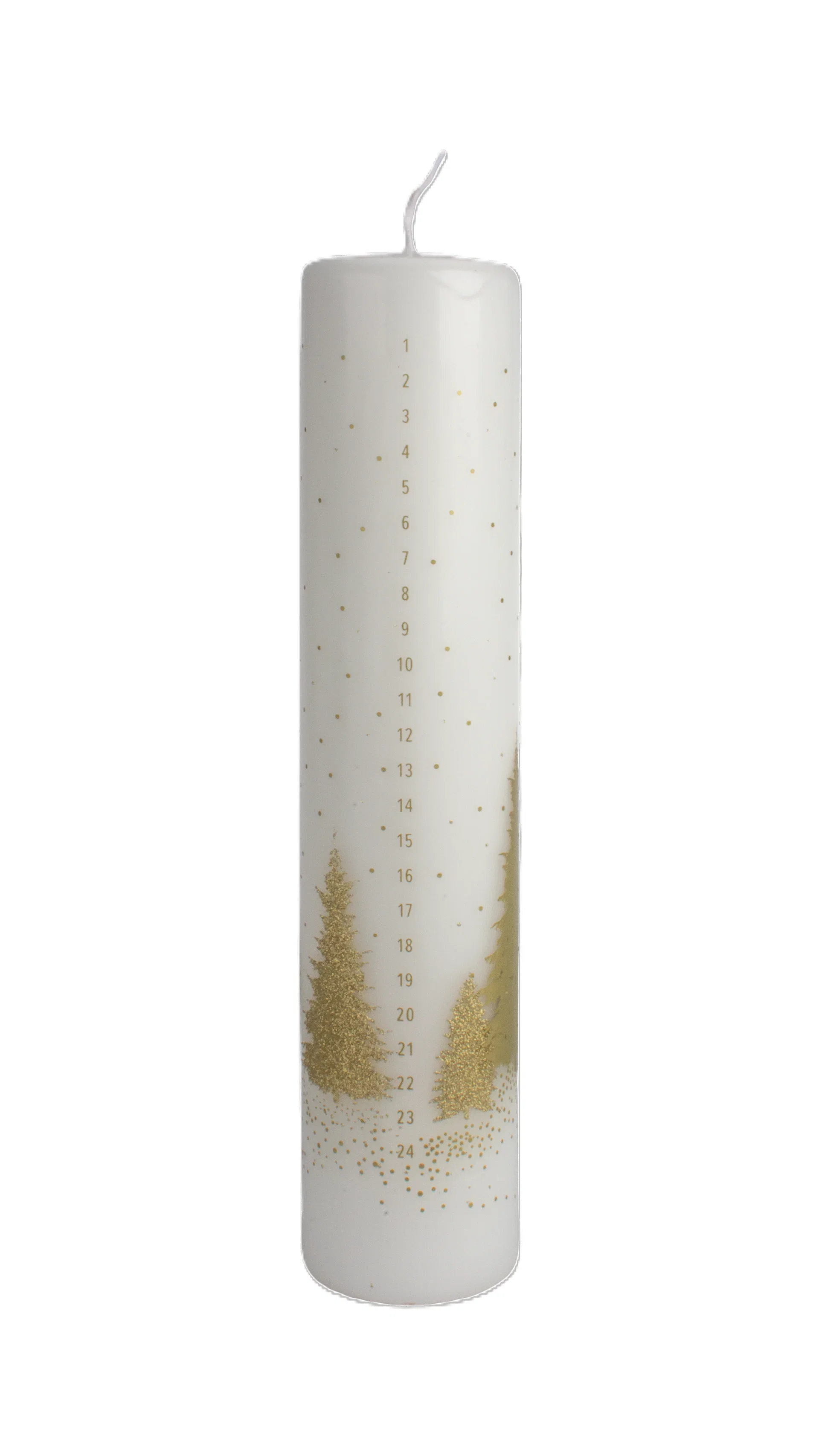 Kalenderlys Gold trees Høyde 25 cm