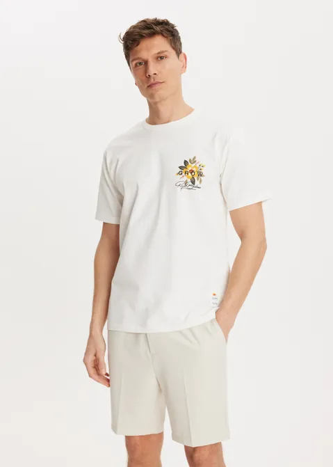 T-shirt met print grow off-white (WIT.O)