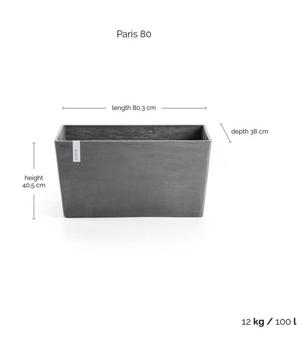 Ecopots Kunststoff-Kasten Paris, rechteckig