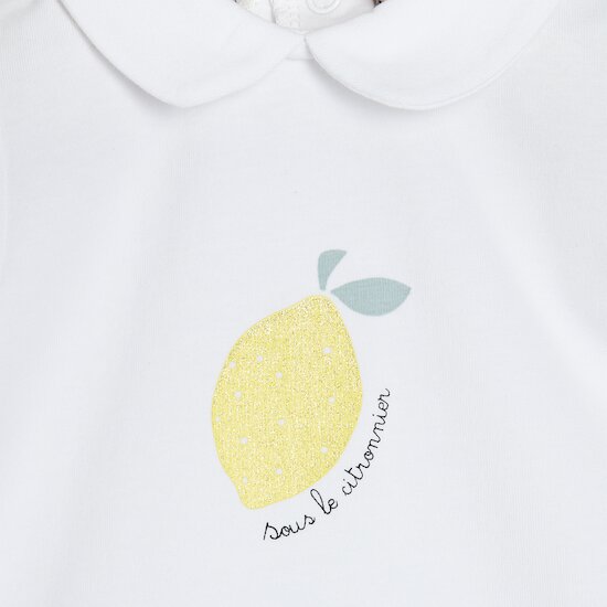 Sous le citronnier Body manches courtes   Linen        de               Marèse