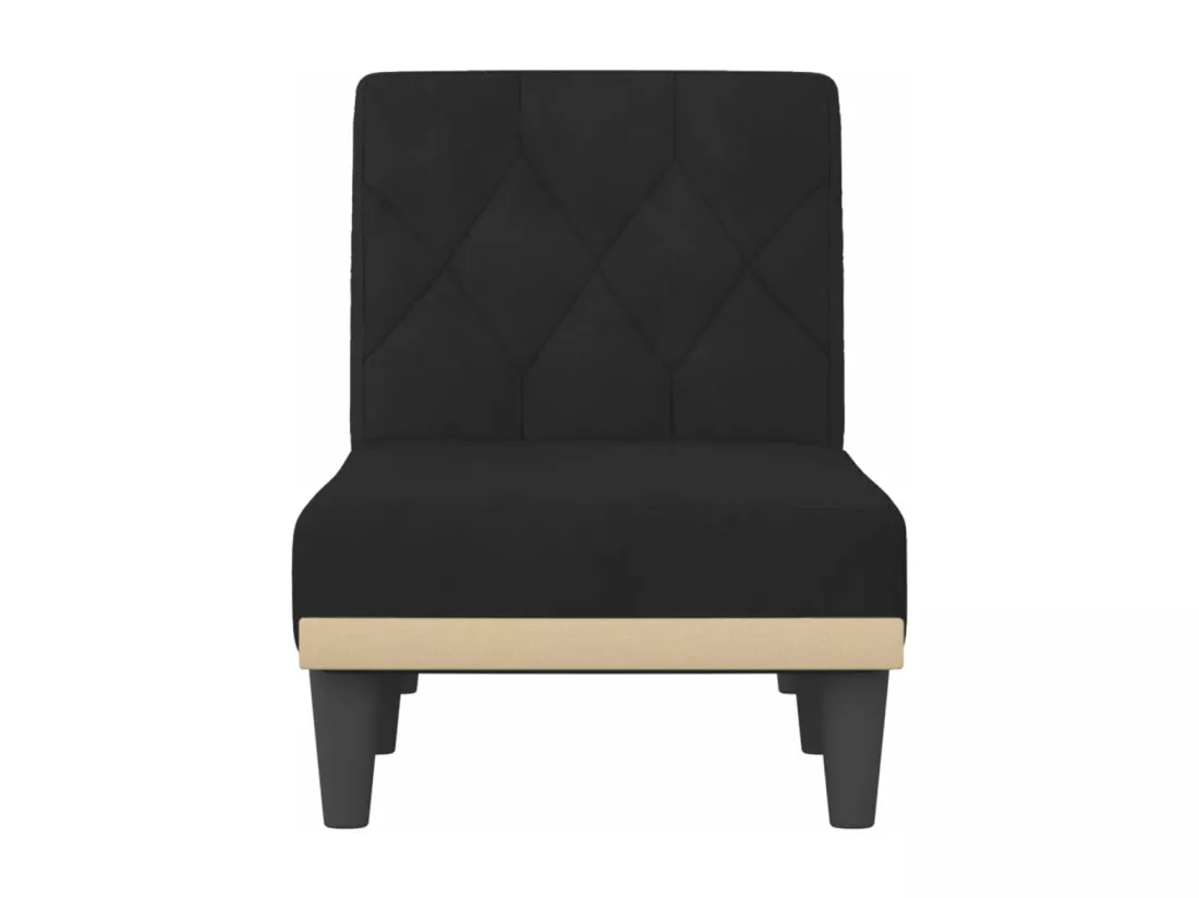 Prolenta Premium - Chaise longue noir velours