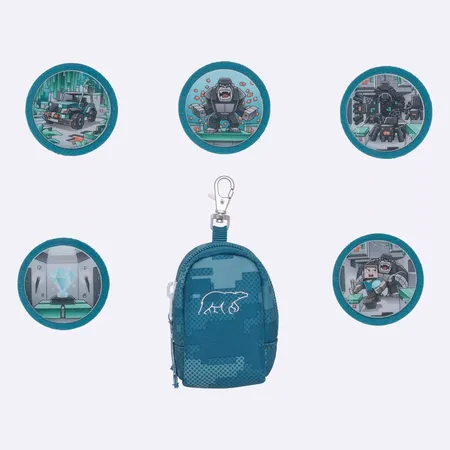 Beckmann Mini Rucksack mit Buttons, Jungle game
