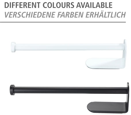 WENKO Küchenrollenhalter »Modell Nio« selbstklebend, Befestigen ohne Bohren, rostfreies Aluminium