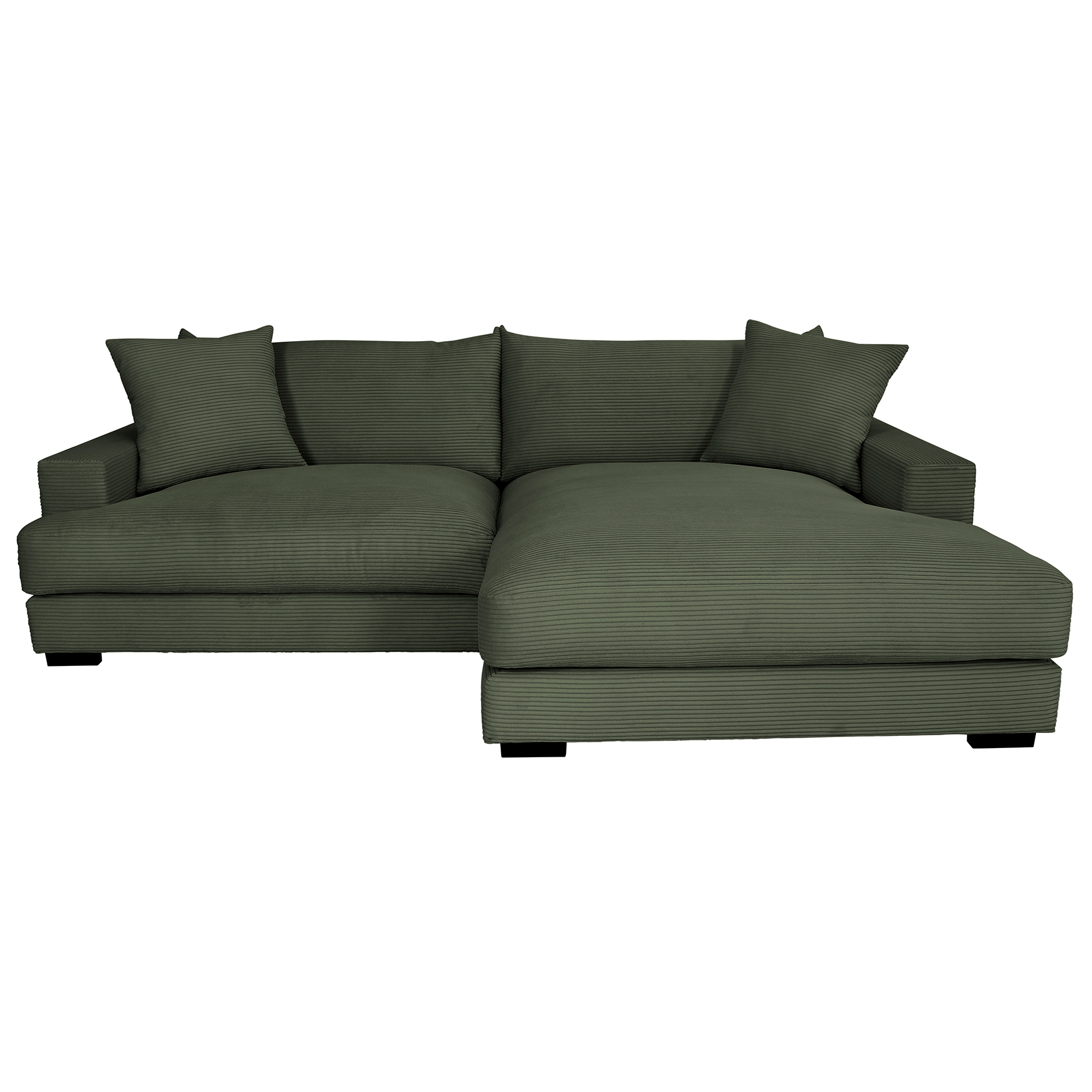 Ecksofa - wintermoss - Cord - Recamiere rechts