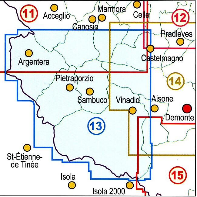 FRATERNALI - 13 ALTA VALLE STURA ECHELLE 1 25 000