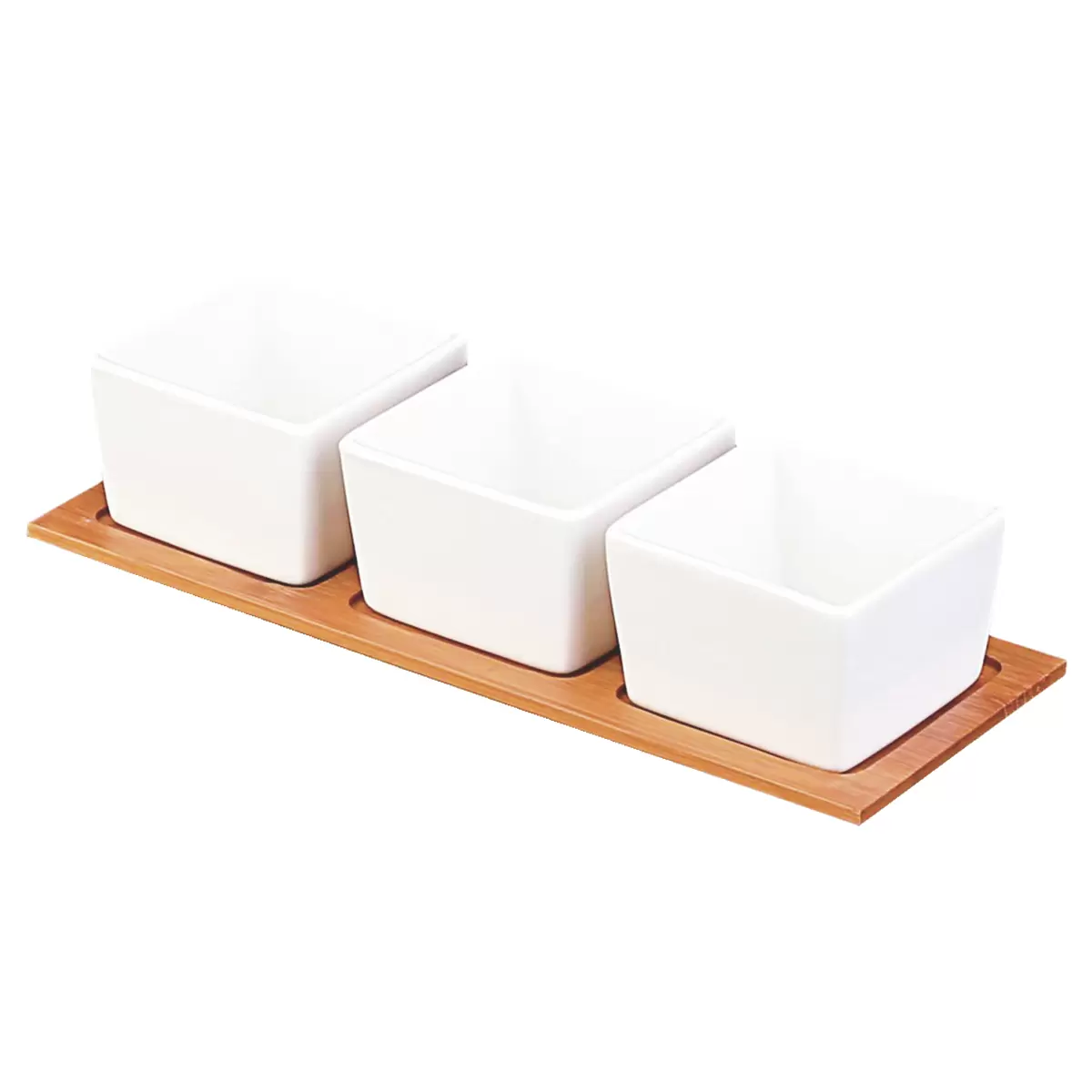 Appetizer Set 4- teilig Lunasol Basic Bamboo braun,weiss