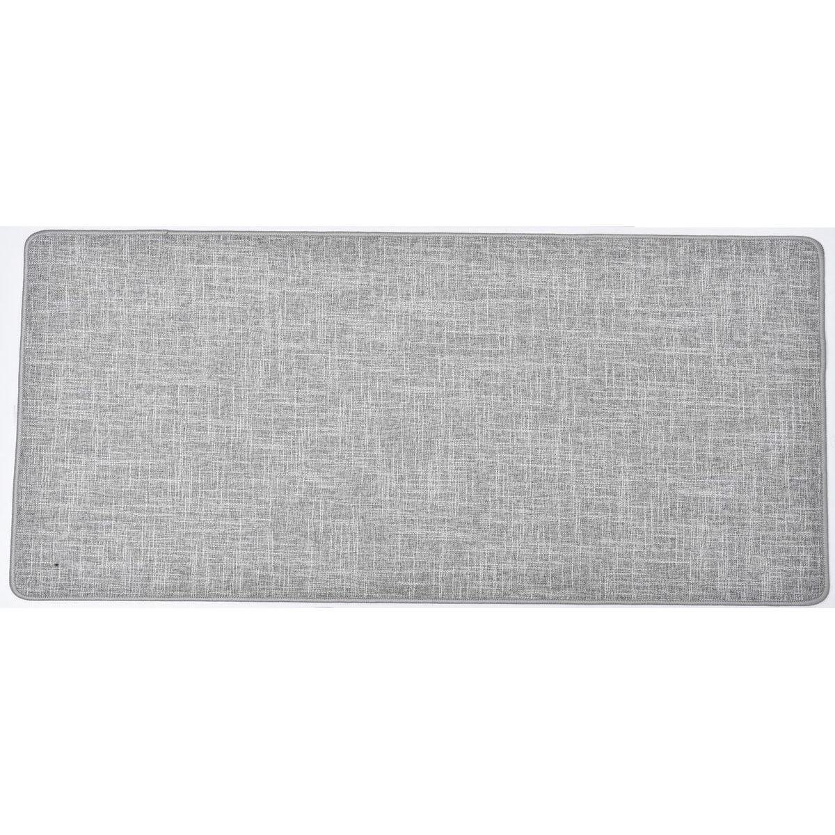 TAPIS ORIANE45X120CM POLYESTER TISSE GRIS CLAIR