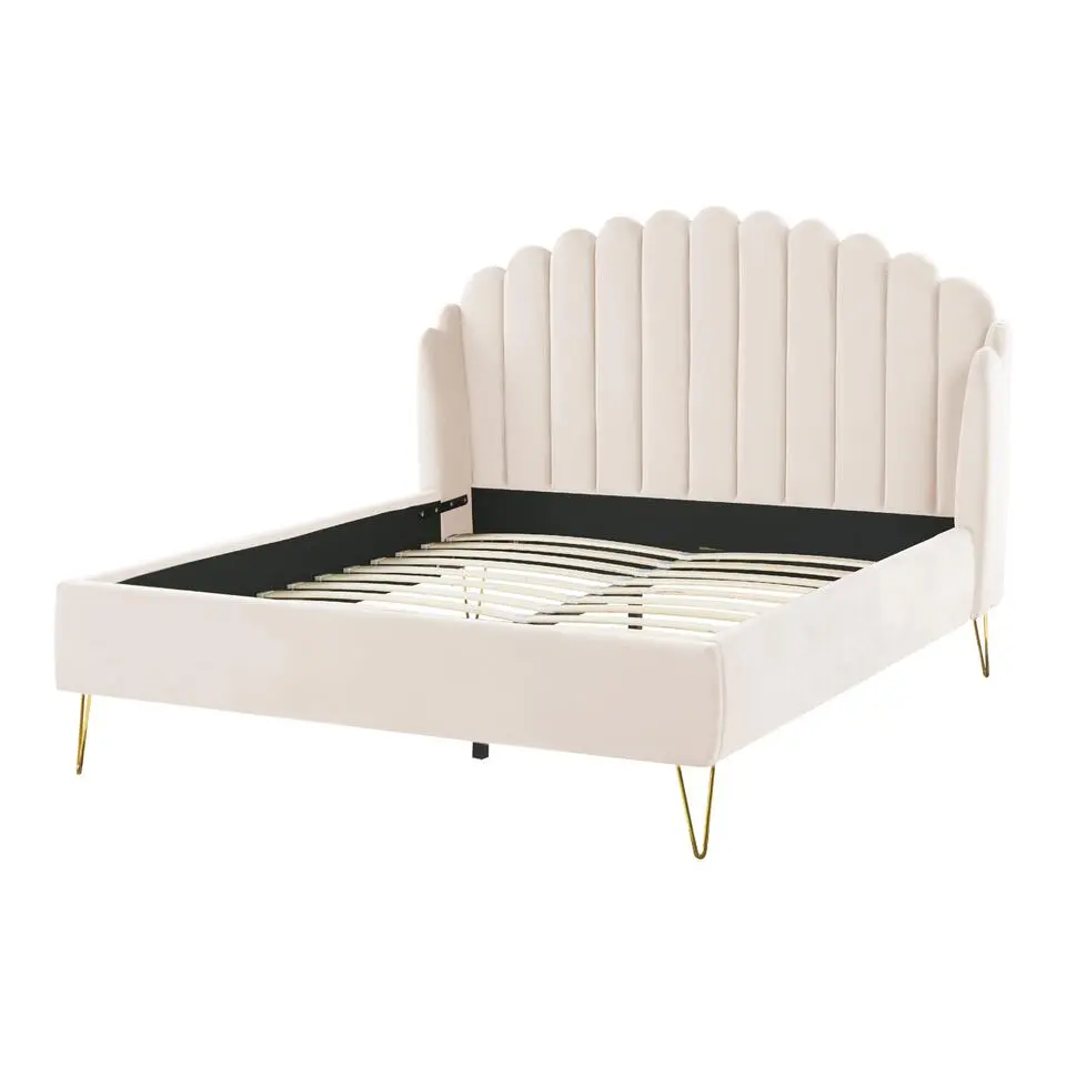 AMBILLOU - Tweepersoonsbed - Goud - 140 x 200 cm - Fluweel