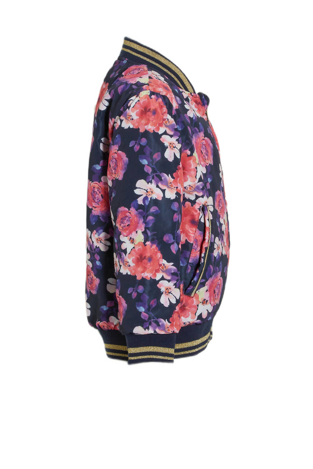Orange Stars reversible bomberjack zomer Marcella jacket reversible met all over print donkerblauw