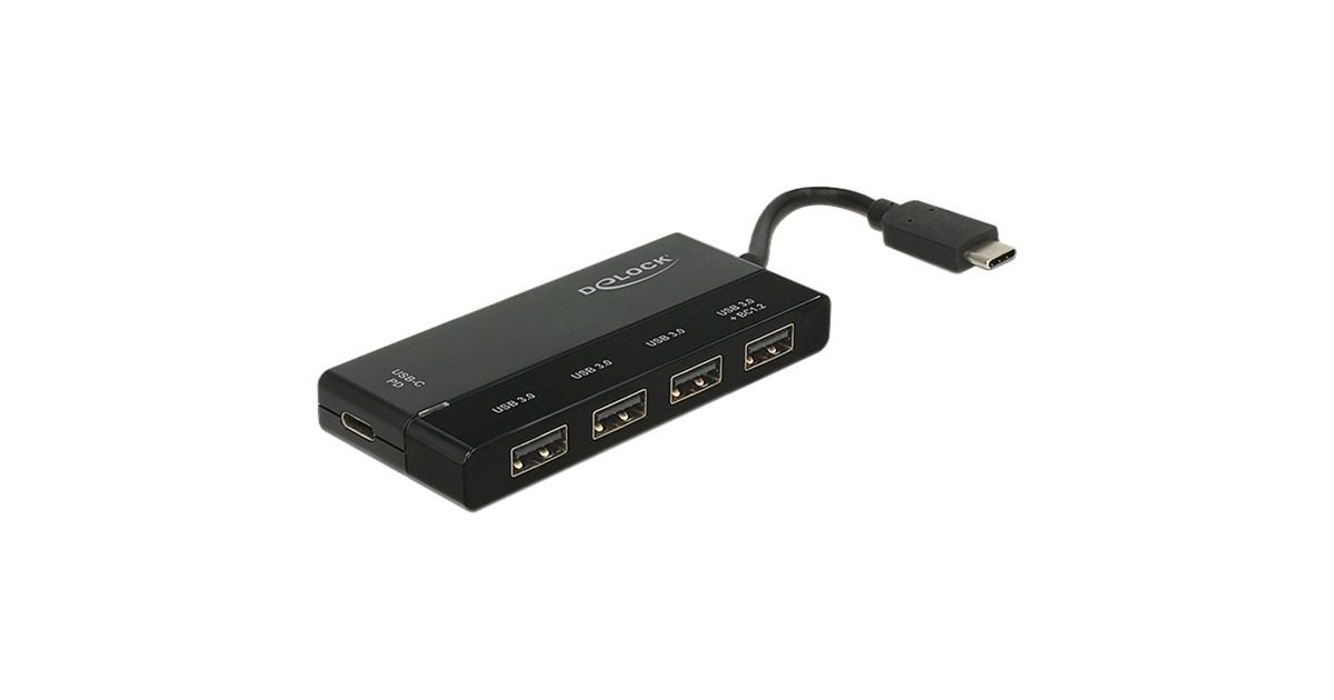 DeLOCKExterne USB 3.1 Gen 1 USB-C > 4x USB-A + 1x USB-C PD USB-hub