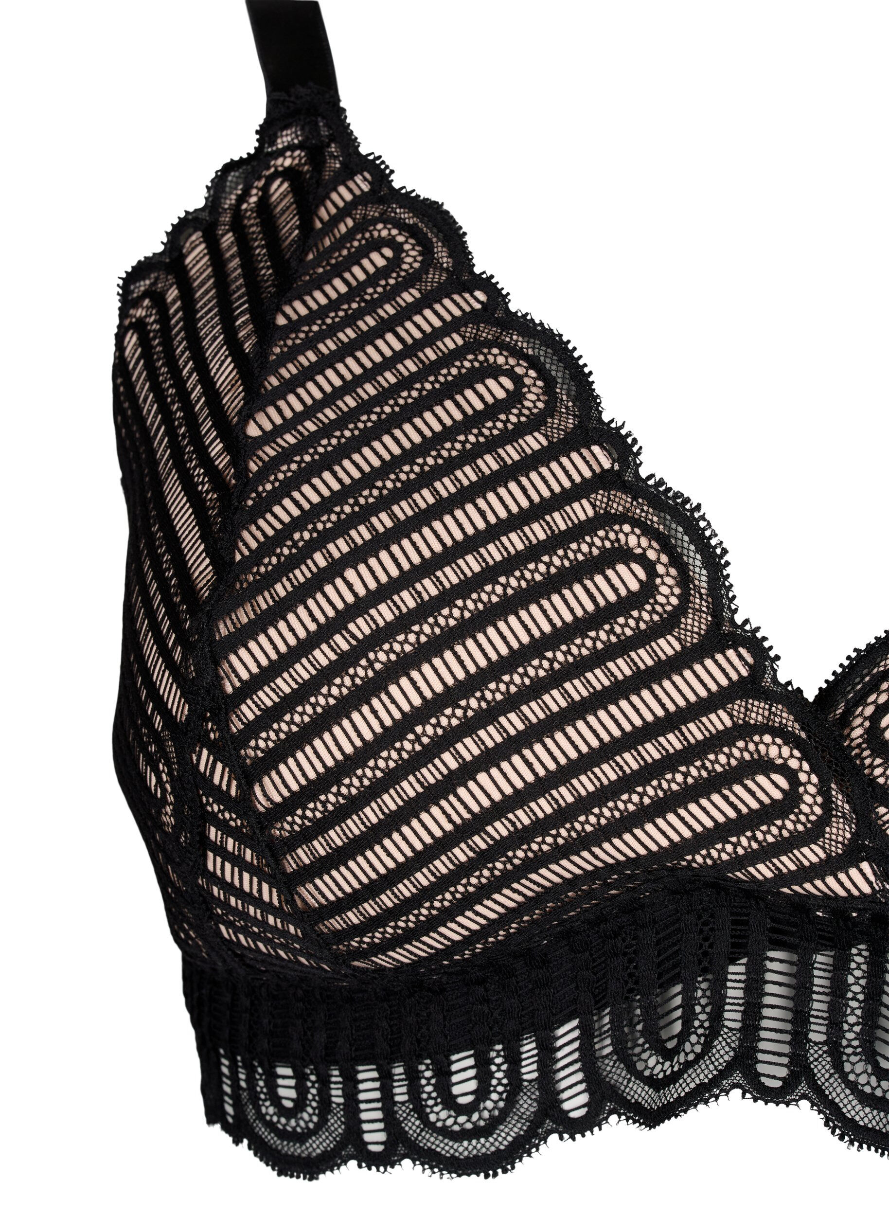 Bralette bh med blonder og blød vattering