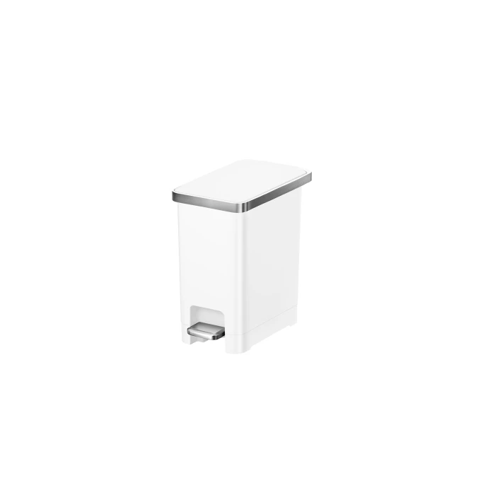EKO Hana Slim 1 Pedaalemmer 10 Liter Wit (VB637710W)