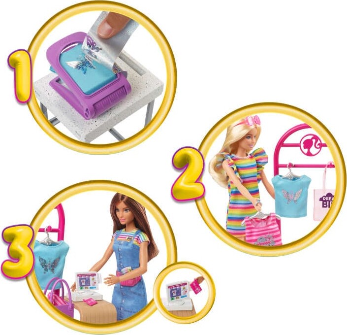 Barbie - Make And Sell Boutique- Legesæt Med Barbie Dukke