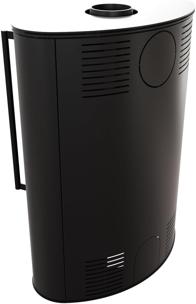 Kratki Kaminofen Bjorn 10 kW Ø150 mm Schwarz Freistehend – Termotec Brennkammer, Ökodesign & BImSchV 2 – Hoher Wirkungsgrad, Externe Luftzufuhr – Sauberes Glas – Effiziente Wärmeverteilung