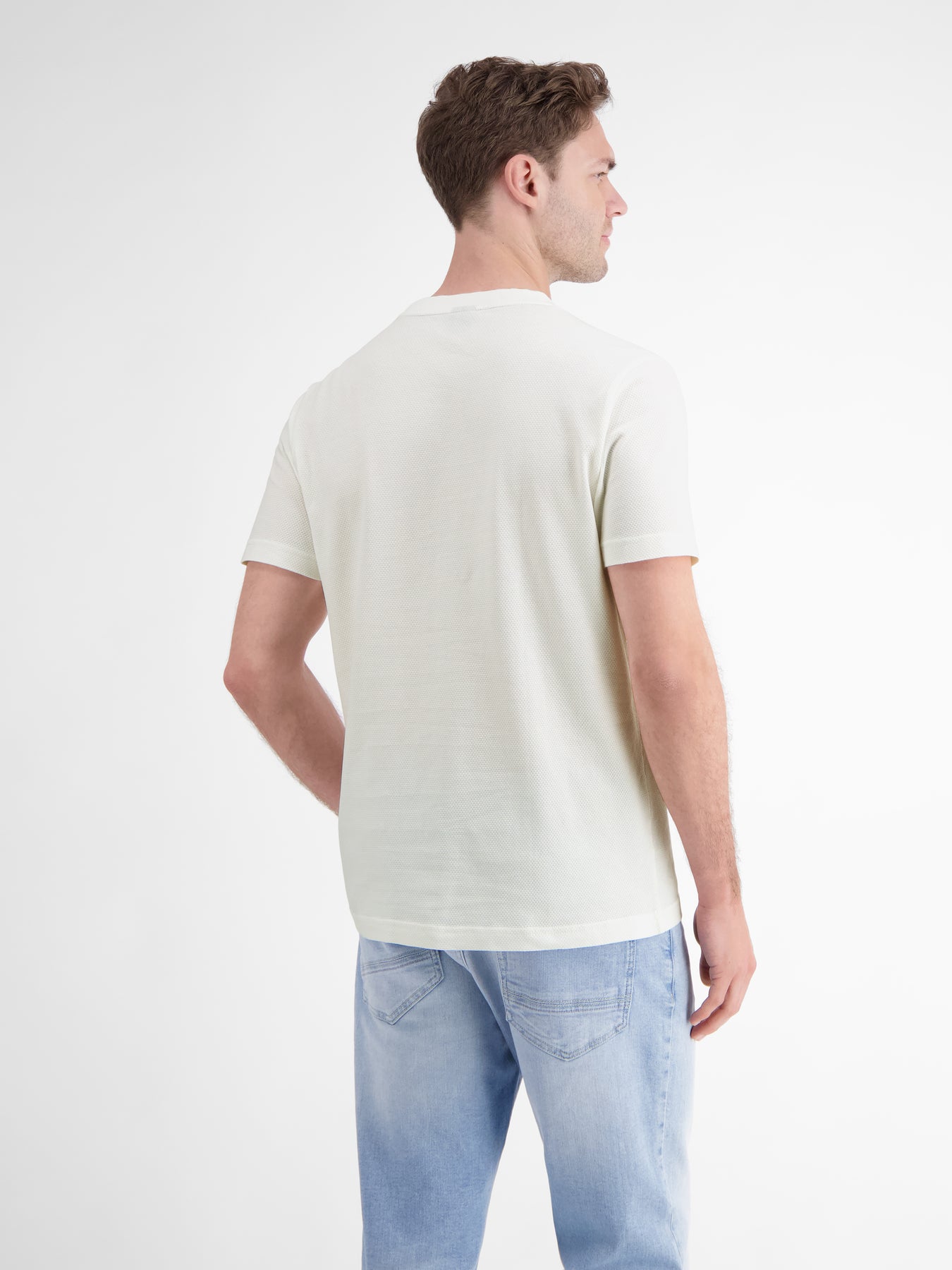 Herren T-Shirt in Waffel-Piqué