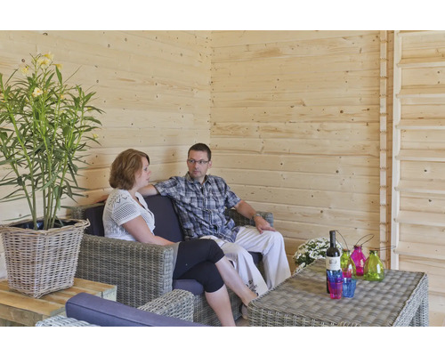 Outdoor Life Colorado tuinhuis met vloer en dakshingles, 675 x 490 cm, naturel