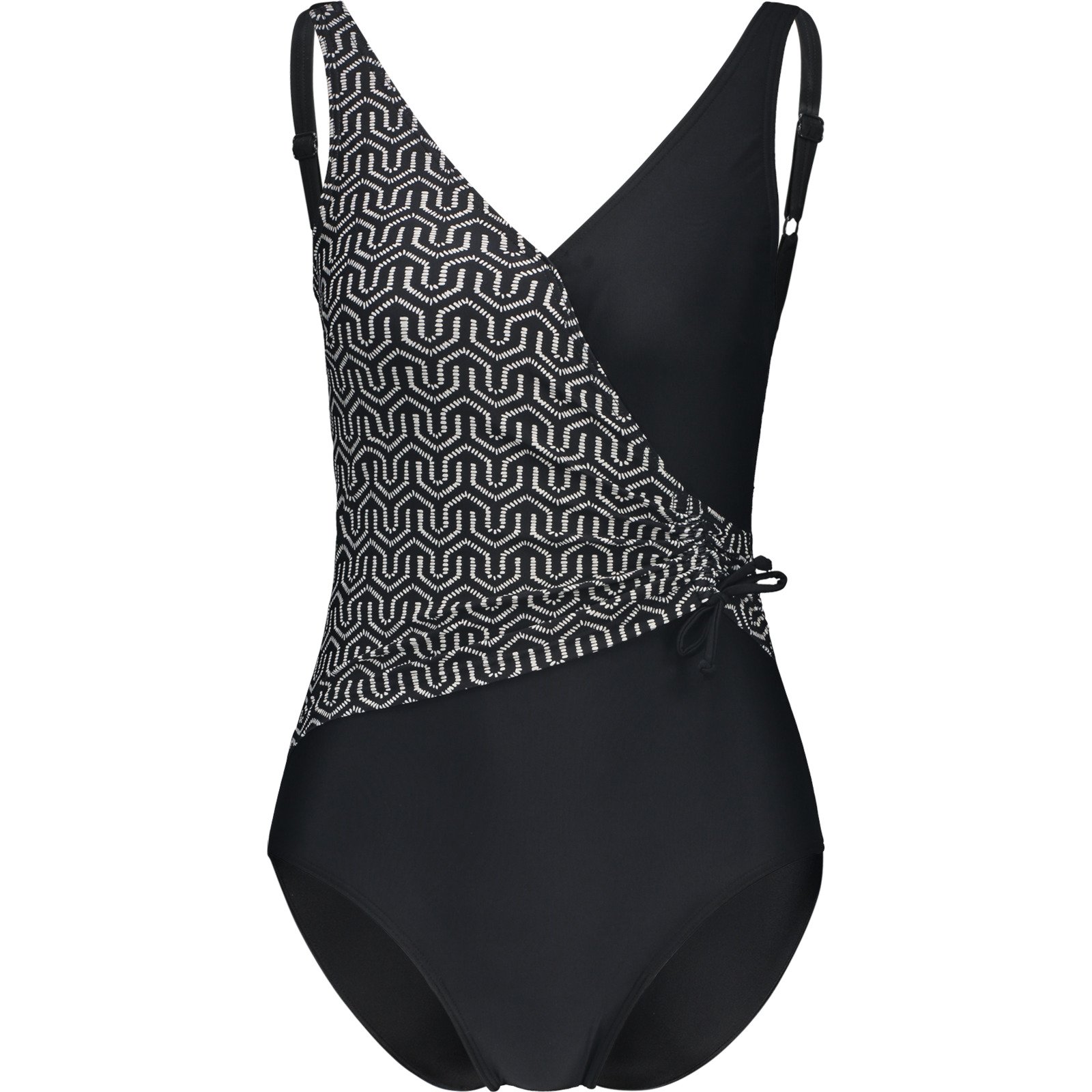 Damen-Badeanzug Wickeleffekt 40D