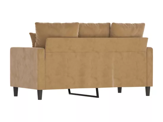 Canapé à 2 places Marron 120 cm Velours