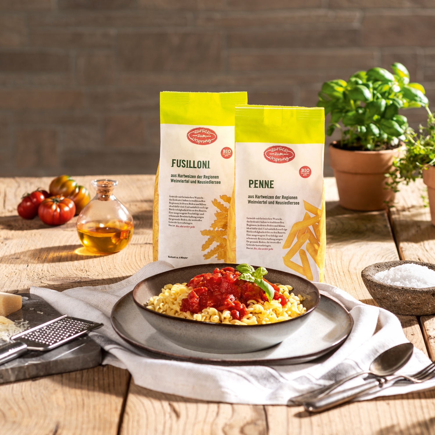 ZURÜCK ZUM URSPRUNG Teigwaren ohne Ei, Penne 500 g