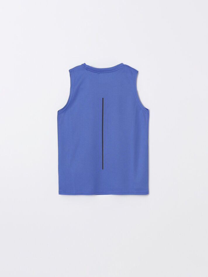 Camiseta esportiva sem mangas - Azul Royal