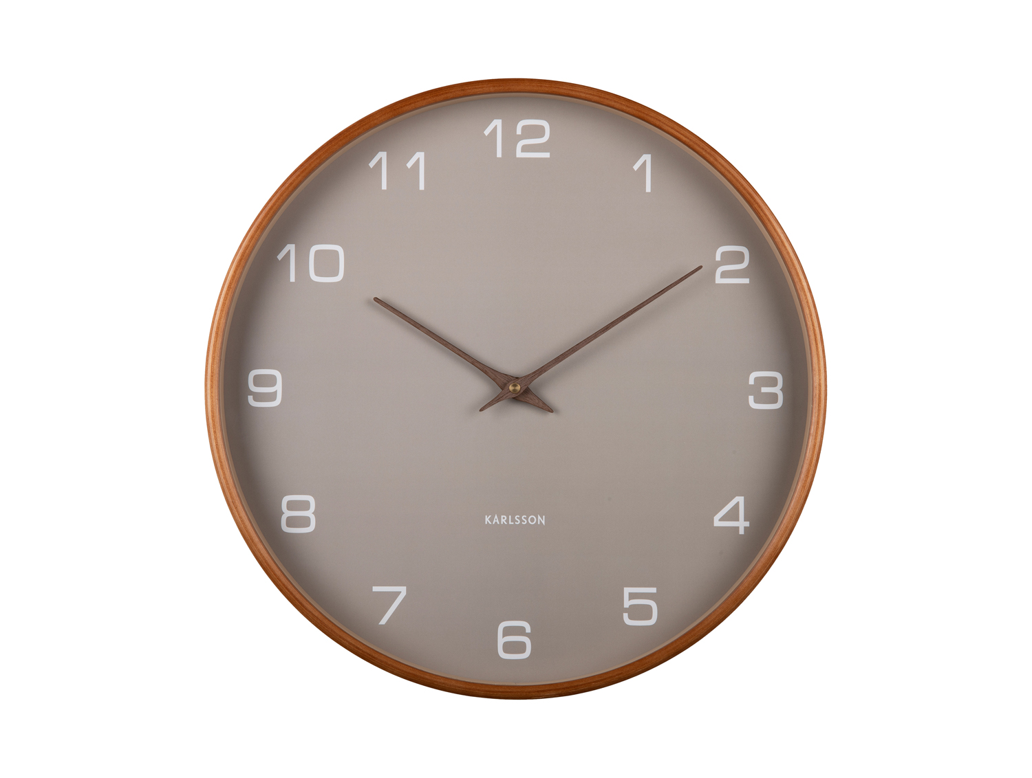 Wall clock Acento wood light grey