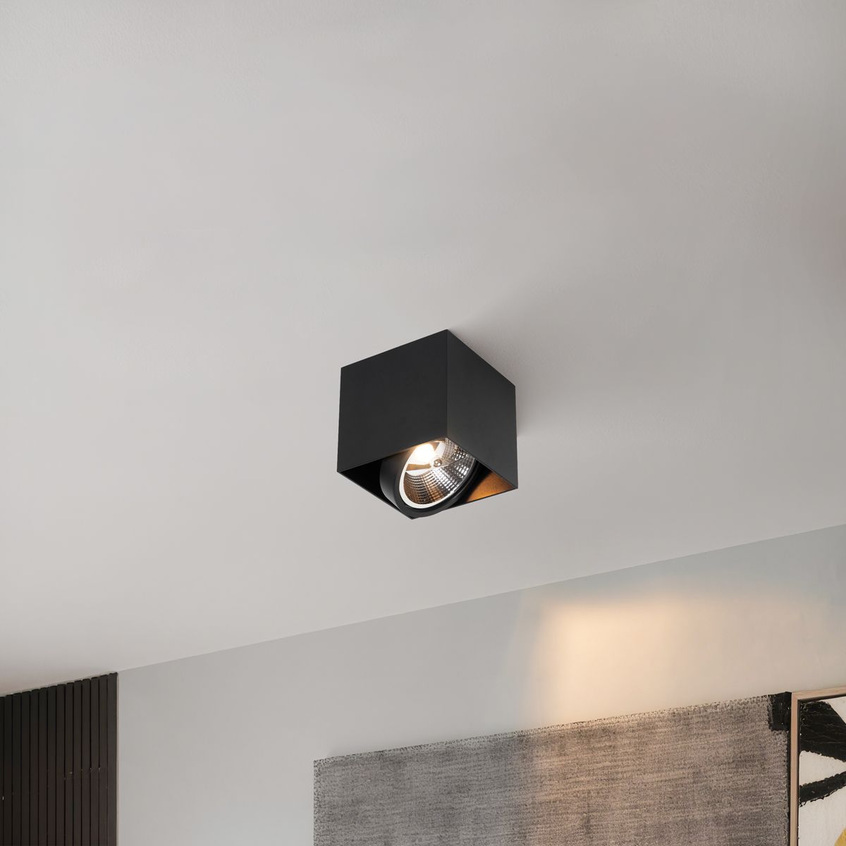 Design spot zwart vierkant AR111 - Box