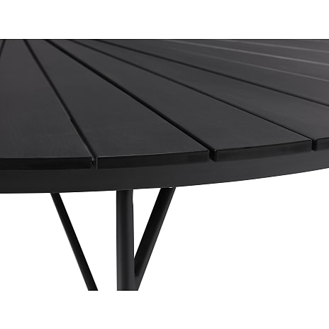 Kerteminde sort - nonwood havebord Ø170 cm, antracit stel