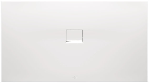 Receveur de douche 80 x 120 x 4 cm, Quaryl, Marbre blanc, Villeroy & Boch Squaro Infinity