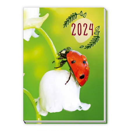 Trötsch Taschenkalender Marienkäfer A7, 2024