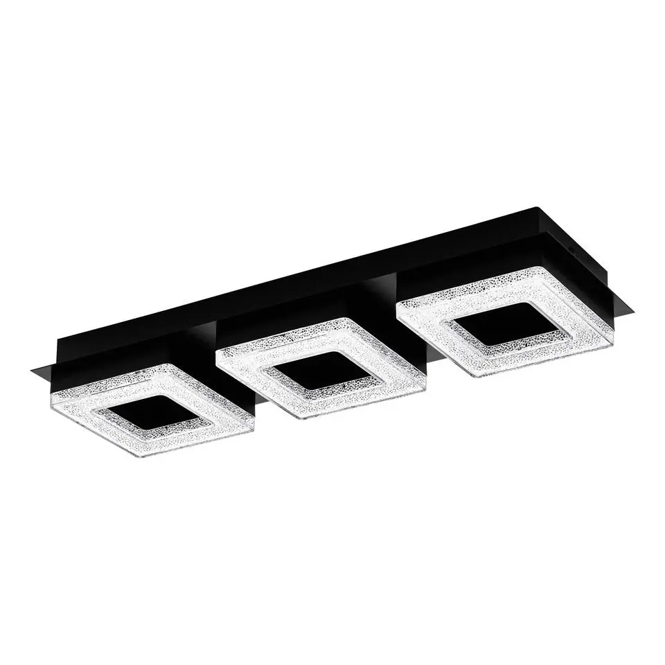 EGLO Fradelo 1 Plafonnière - LED - 46 cm - Zwart