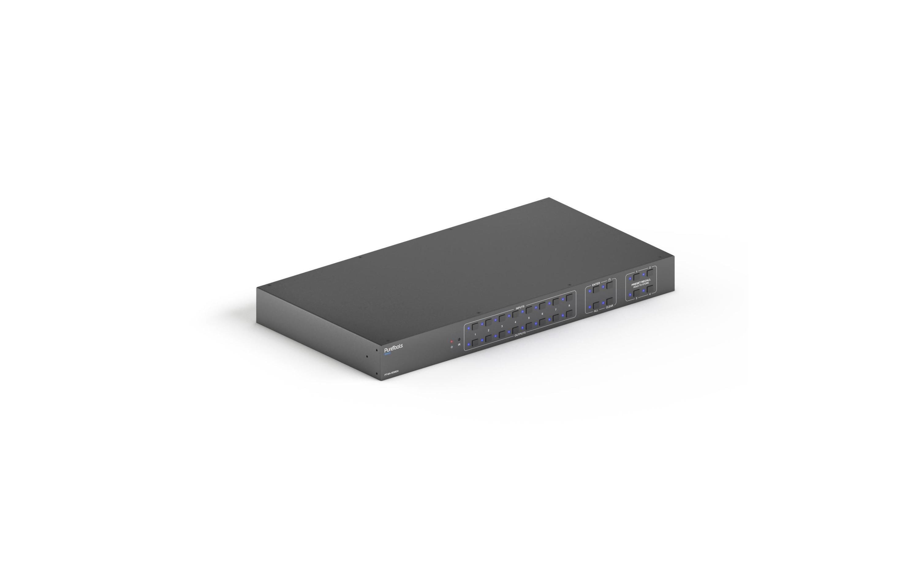 Matrix Switcher PT-MA-HD88DA HDMI<br>8x8 4K 18Gbps HDMI Matrix Switcher mit Downscaler und Audio Matrix