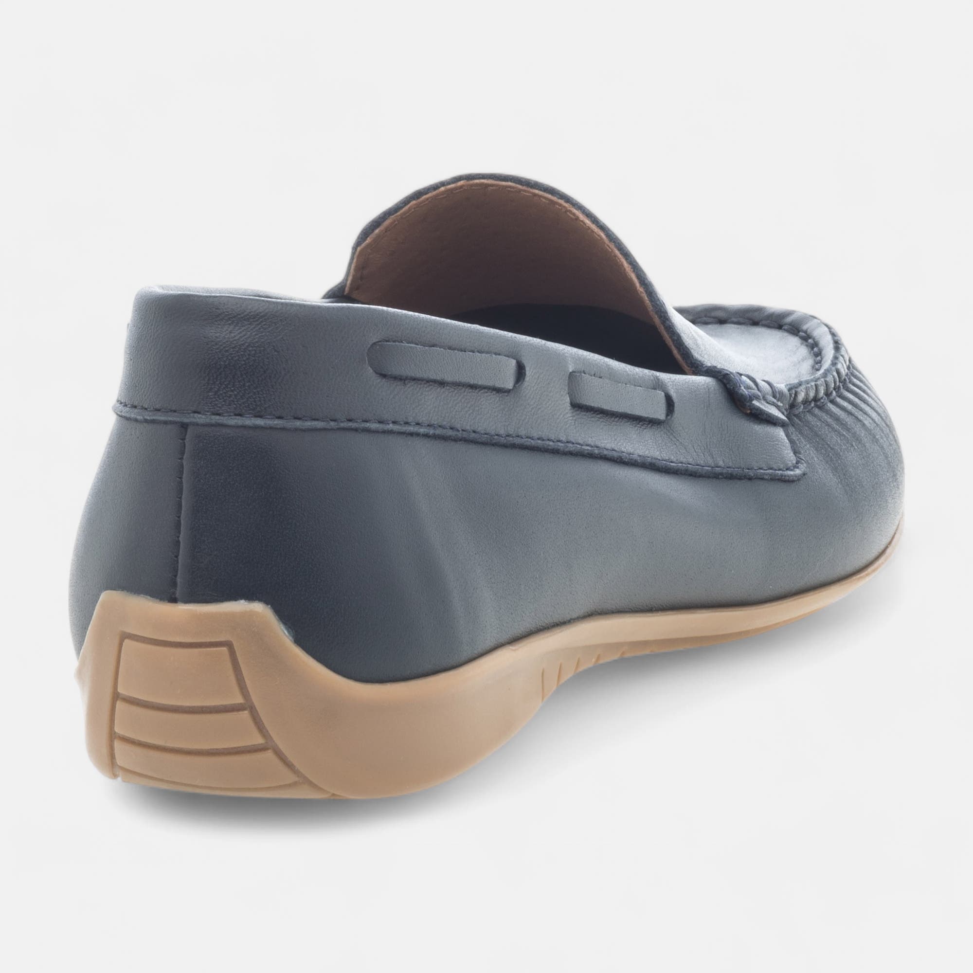 Mocassins Femme en cuir bleu marine