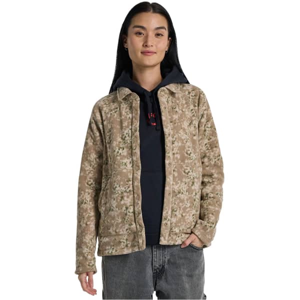 Veste polaire snowboard BURTON W CINDER SNAP-UP FLEECE SNOWFALL CAMO