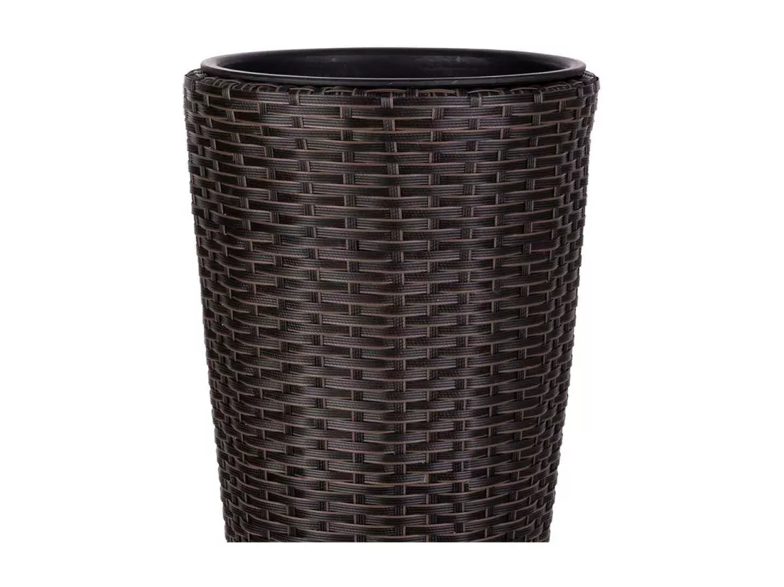 Cache-pot en rotin marron d28x60h