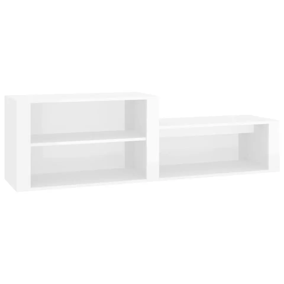 vidaXL - Schoenenkast 6 paar - Hoogglans wit - Bewerkt hout - 150x35x45 cm