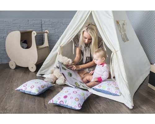 Sunny Alba textiel tipi tent, 120x120x159 cm, wit