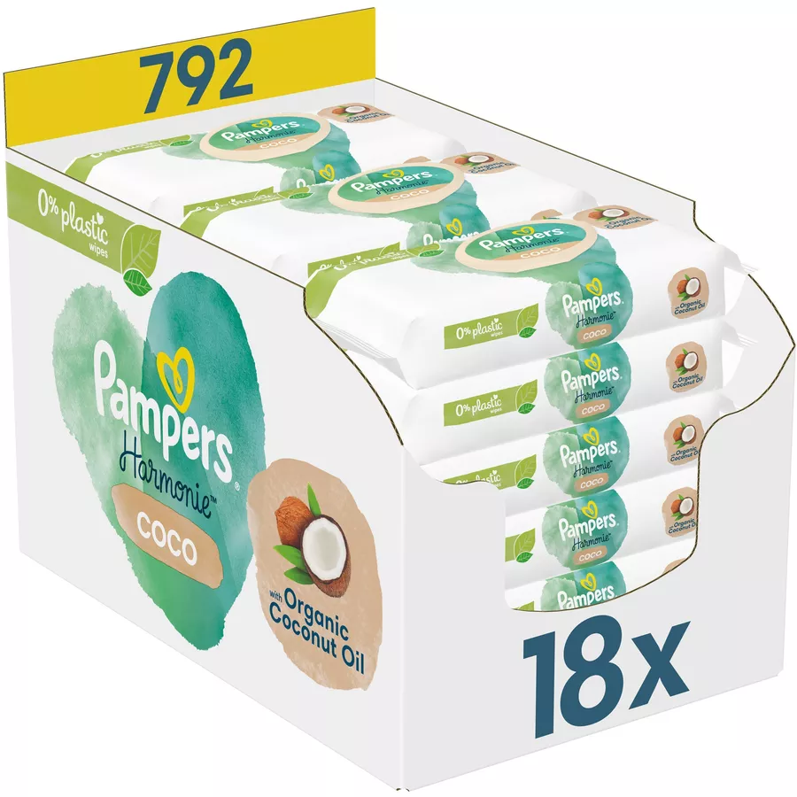 Pampers Feuchttücher Harmonie Coco, 792 Tücher (18 x 44 Stk)