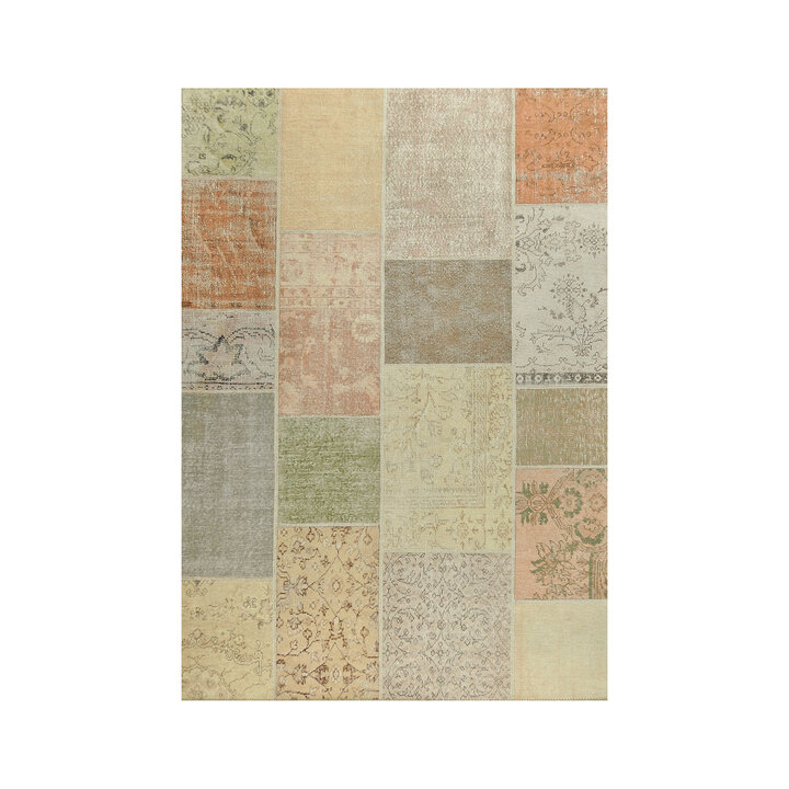 Patchwork vloerkleed - Nadine  Geel/Meerkleurig