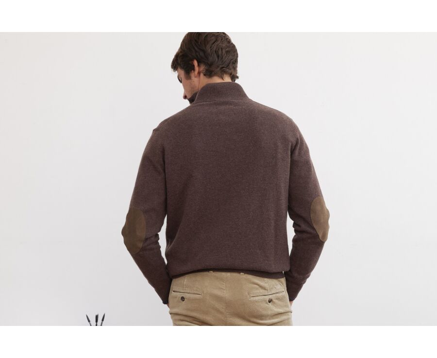 Pull laine col montant homme Marron Brun - KILTAN