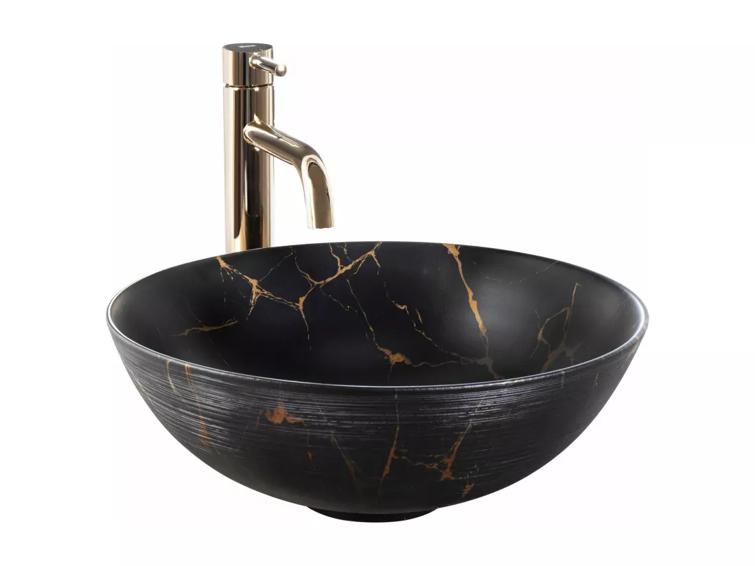Vasque À Poser Rea Stella Marble Black