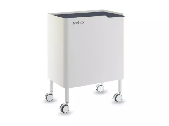 Poubelle cuisine ergonomique, fonctionnelle et élégante, 2 x 20 litres, ECOBOX NOA