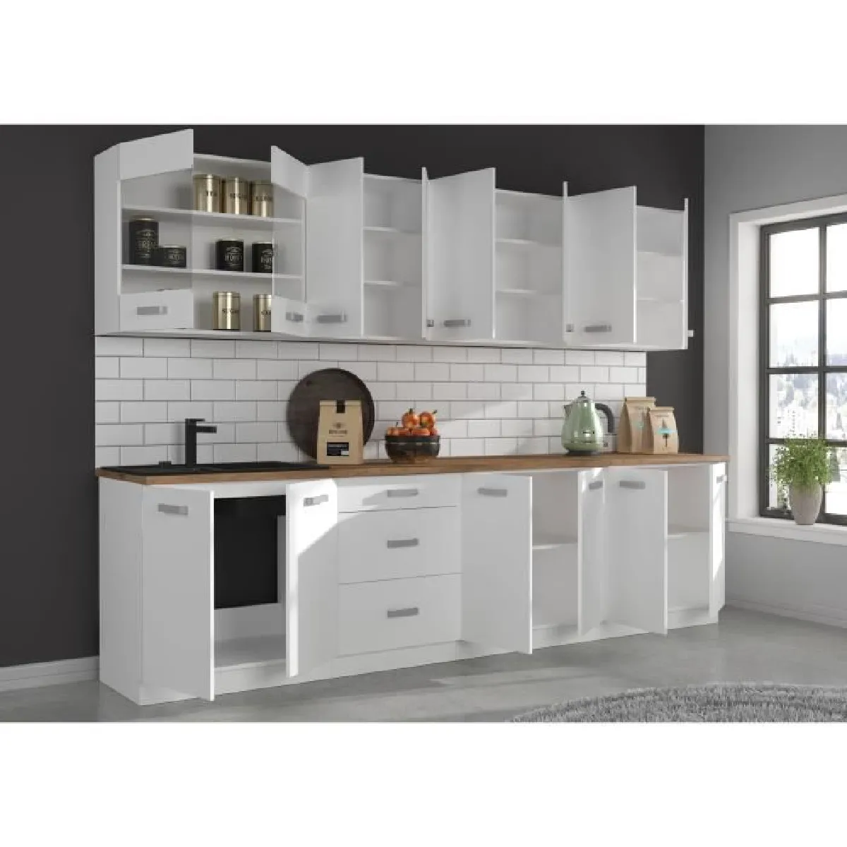 ATLAS Cuisine d'angle blanche