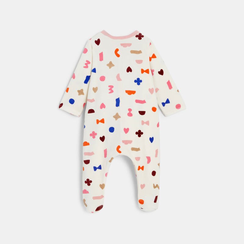 Dors-bien bébé fille papiers découpés crème Catimini Blanc