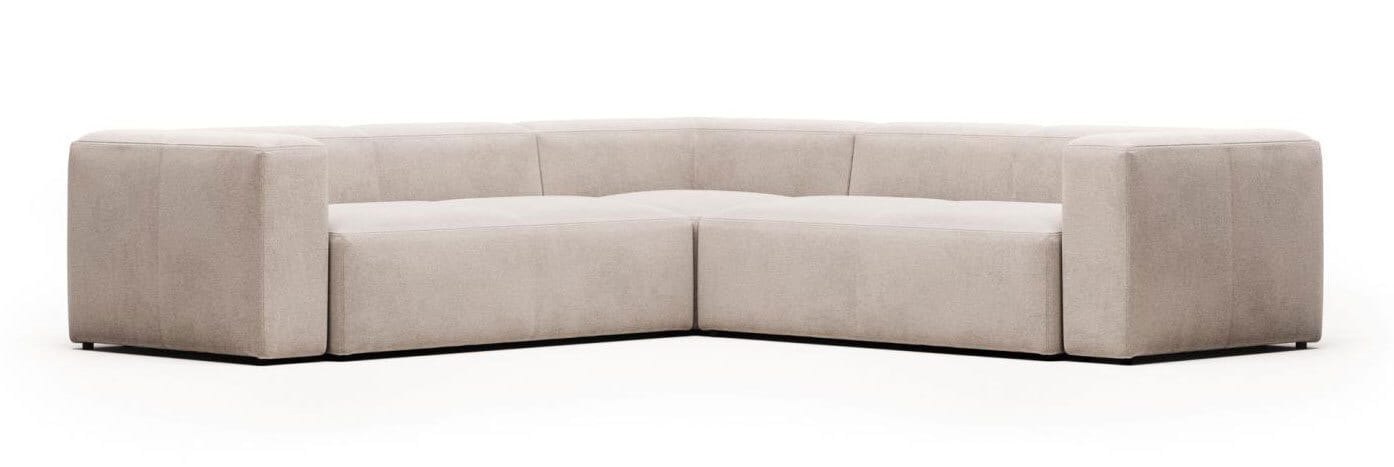 Kave Home Ecksofa BLOK 4-Sitzer 290 x 290 cm beige