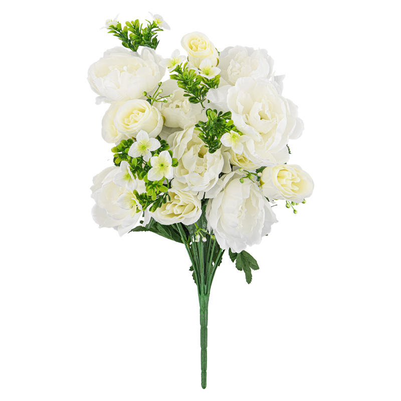 Bouquet de pivoines et bouton de roses