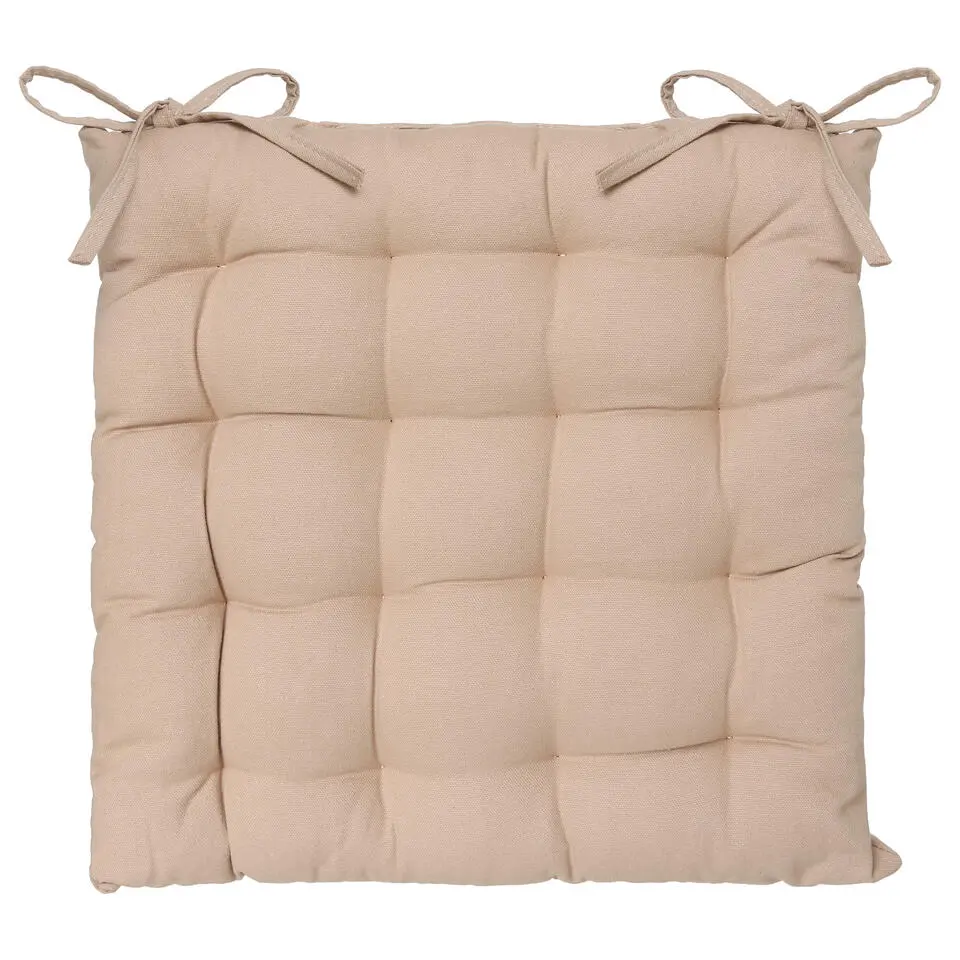 Atmosphera Stoelkussen - beige - katoen - 36 x 36 x 4 cm