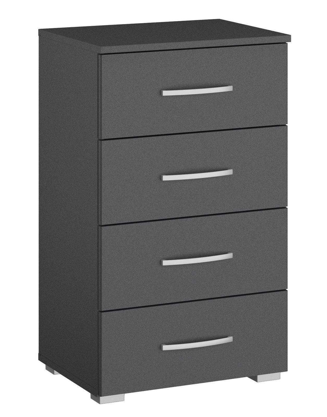 Kommode ADITIO 47 x 81 cm Grau metallic