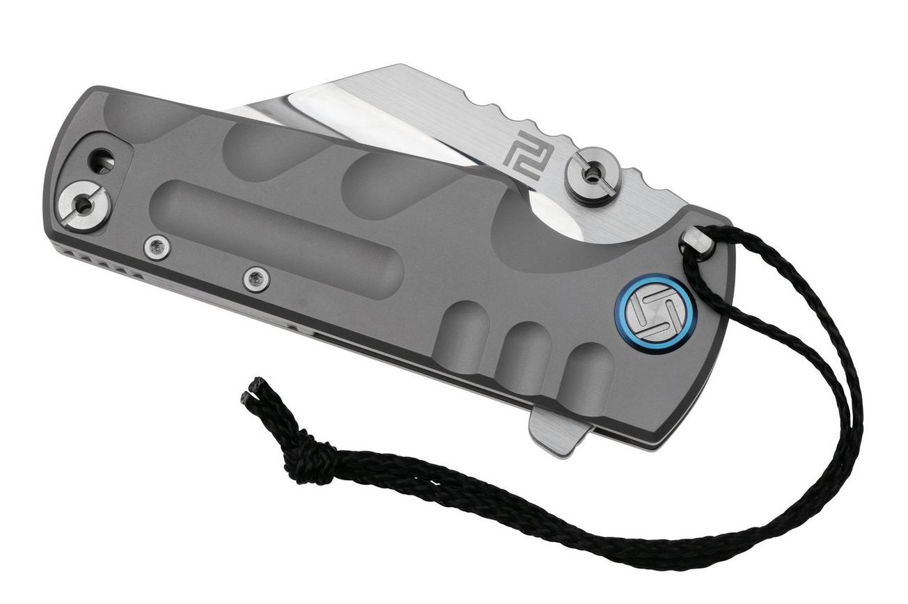 Artisan Cutlery Proponent 1820G-GYS, Satin S35VN, Grey Titanium zakmes, Dirk Pinkerton design